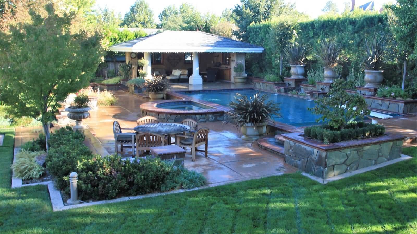 pool landscaping cabana san jose